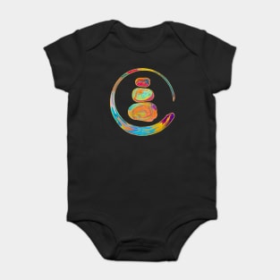 Zen Enso Circle and Zen stones Baby Bodysuit